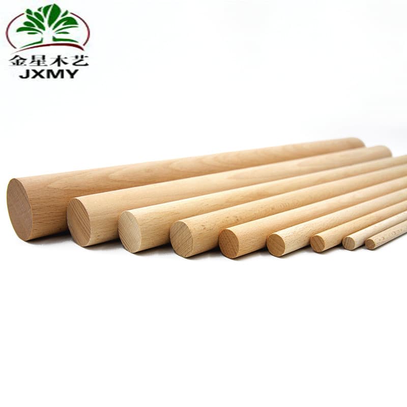 Factory Direct Beech Wood Round Stick Yoga Stick Tapestry Wood Stick Diameter and Length Optional Round Wood Stick