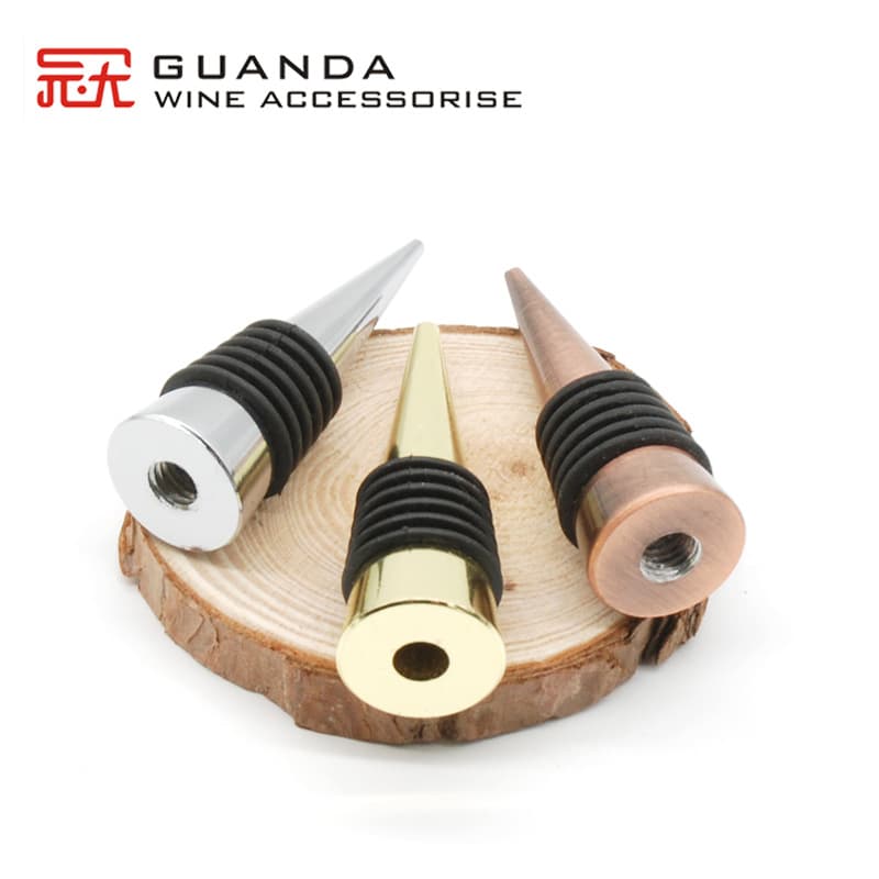 M8/M10 Thread Zinc Alloy/Aluminum Alloy Silicone Red Wine Stopper Base Bottom Flat Head Bottle Stopper Accessories