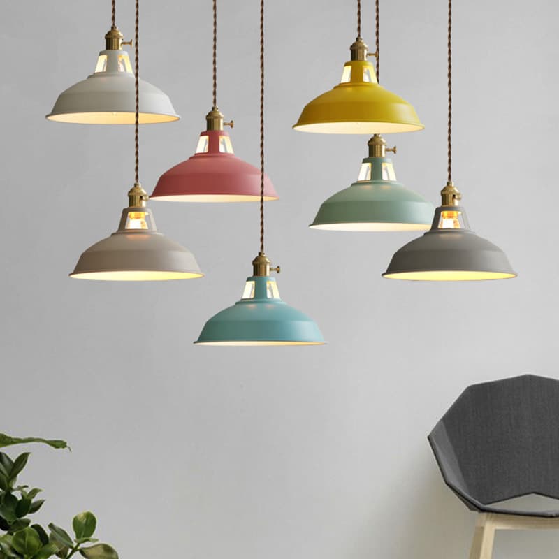 Nordic Style Single Pendant Light, Creative and Simple Clothing Store Restaurant Bedroom Macaron Bar Small Pendant Light