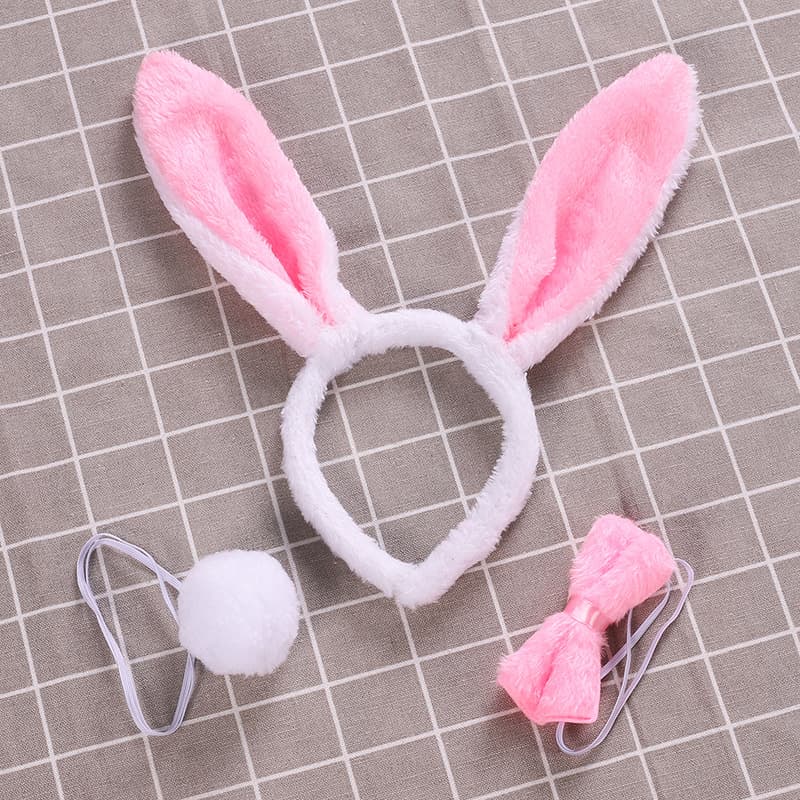 Wedding Celebration Door Blocking Prank Bridal Party Game Props Funny Rabbit Ear Headband Halloween Bunny Girl Costume