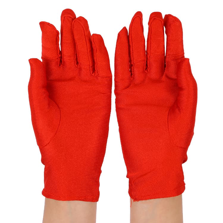 Genuine Sheer Spandex Gloves High Elasticity White Cross-Stitch Sun Protection Gloves for Women Jewelry Driving Dance Etiquette Gloves