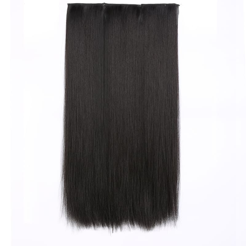 Hongxiu Selection - Thick Three-Piece Fluffy Big Wave Hair Extension Clip-In Long Curly Straight Hair Three-Piece Set Wig