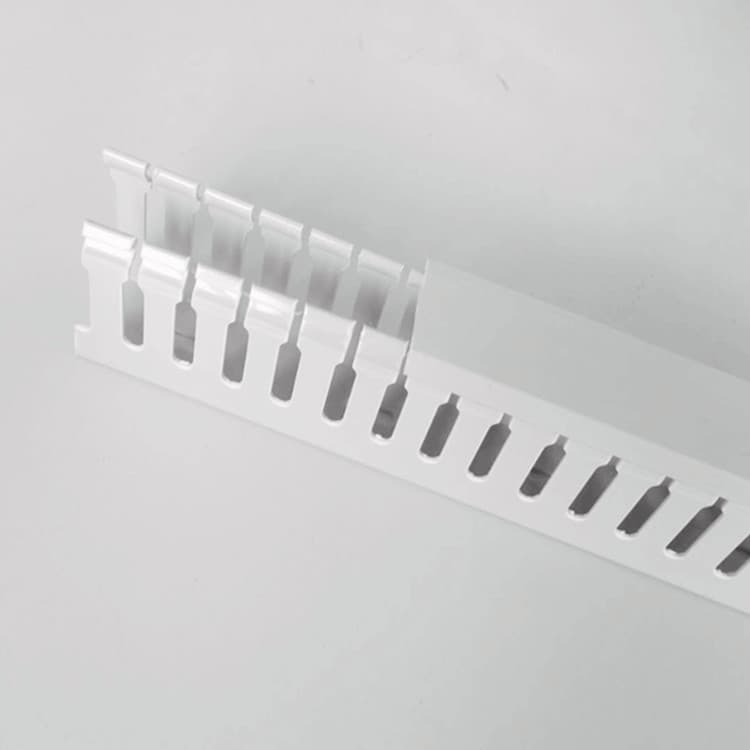 Gray PVC plastic distribution cabinet cable tray, special open cable tray, cable management tray, decorative cable tray, 40mm*40mm