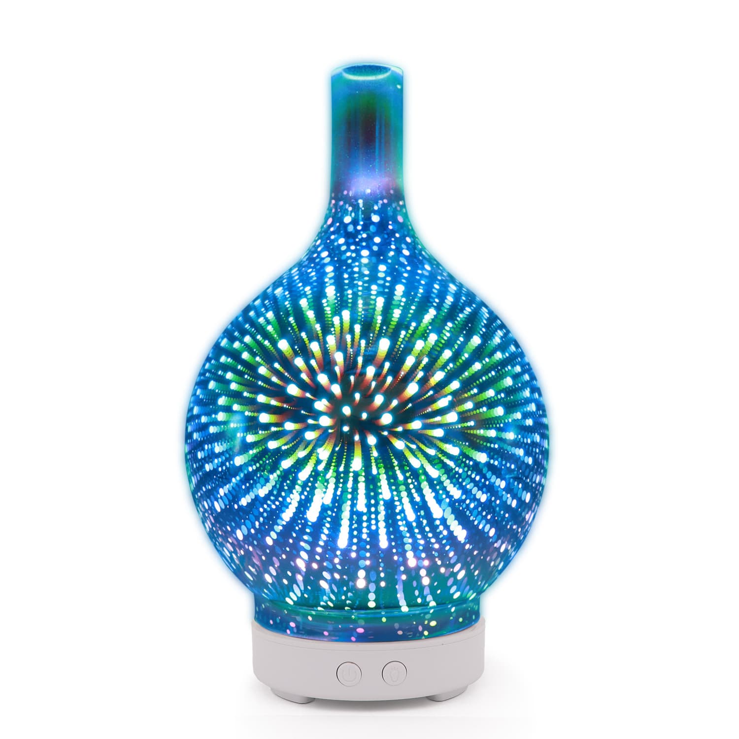 Foreign trade manufacturer 3D glass wood grain essential oil aromatherapy machine humidifier ultrasonic mini night light essential oil diffuser