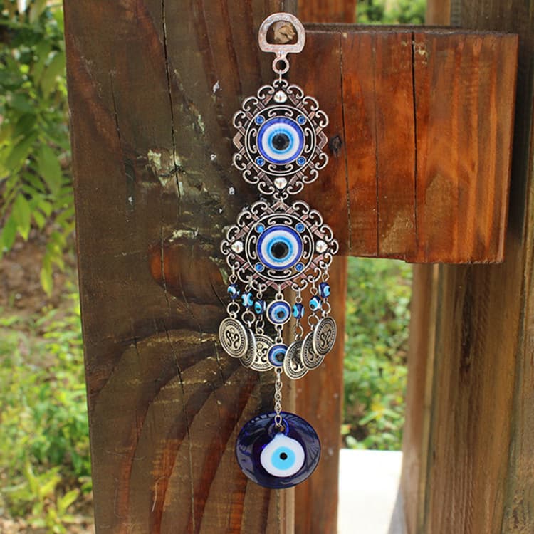 Blue Eye Pendant Demon's Eye Alloy Wall Hanging Blue Glass Eyes Glasses Office Culture / Glass Crafts / Glass Crafts