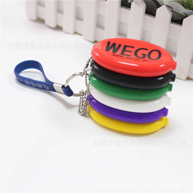 Factory Wholesale Silicone Coin Purse Oval Bead Chain Coin Bag Storage Pouch Promotional Gift Earphone Case