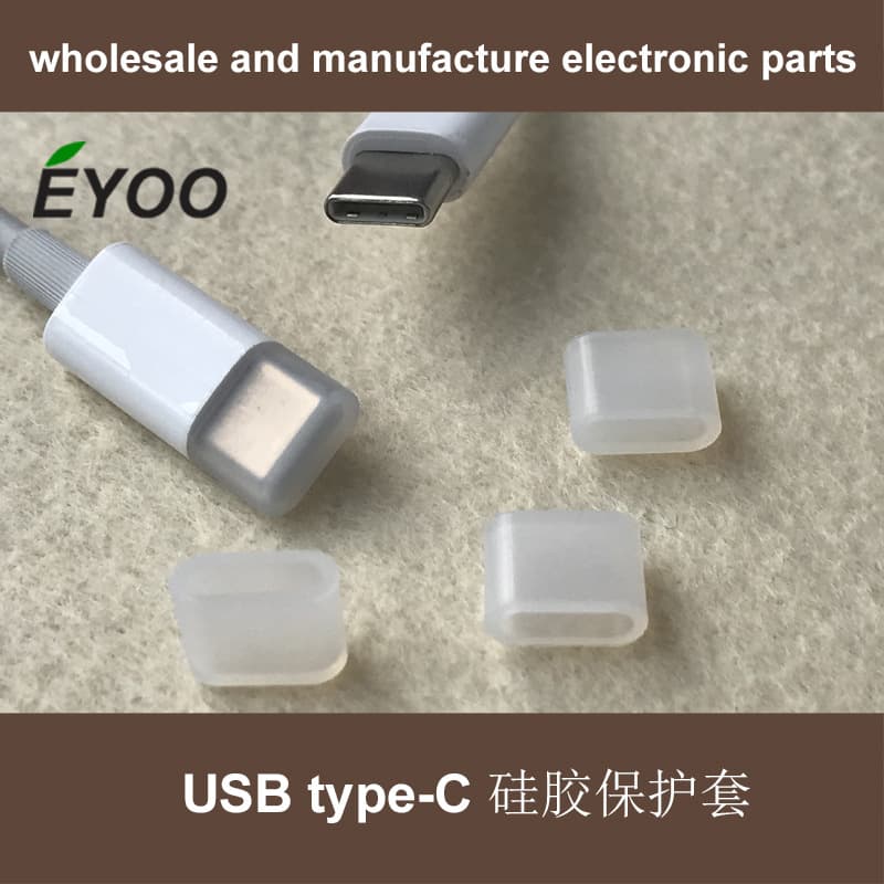 USB Type-C Data Cable Dust Covers, Plug Protective Sleeves, Type-C Silicone Cap Covers