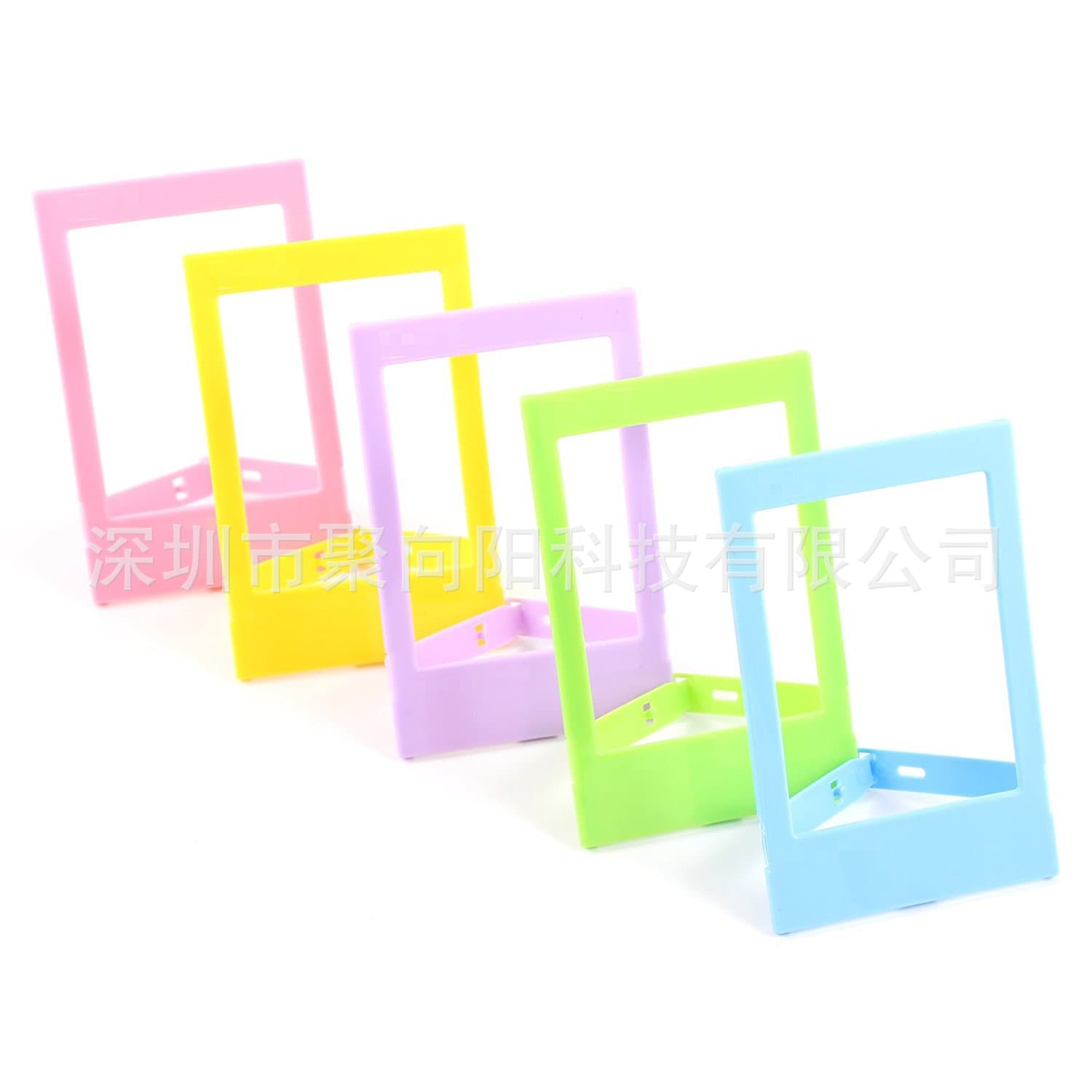 Instant camera instax mini 12/11 colored frame set, 5-pack 3-inch plastic photo frames in 5 colors
