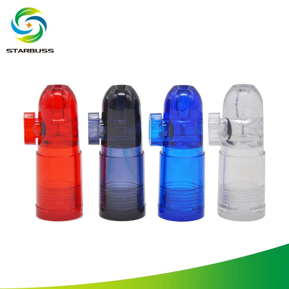 Cross-border hot-selling acrylic snuff bottle, bullet-shaped snuff, plastic material, portable, in stock for mixed wholesale