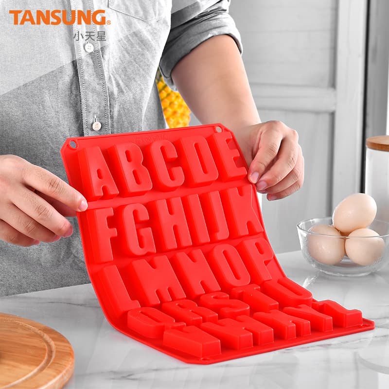 Silicone Baking Tools Chocolate Mold Letter Silicone Mold Cake Baking Tools DIY Ice Tray Irregular Shape Modern Simple Style