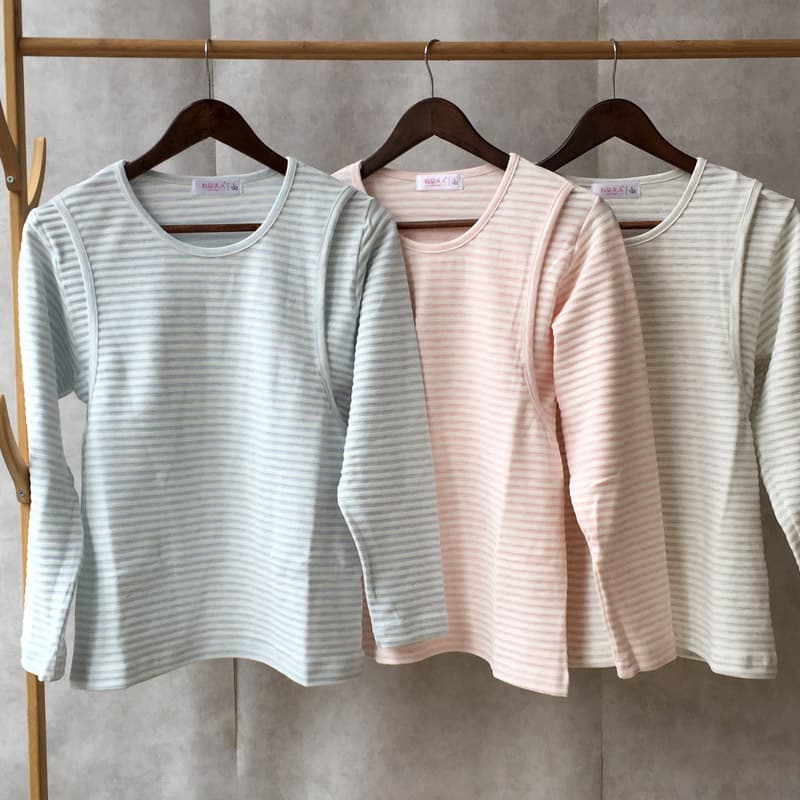 Pure cotton maternity thermal underwear, postpartum breastfeeding clothes, maternity wear, thickened, elastic and warm.