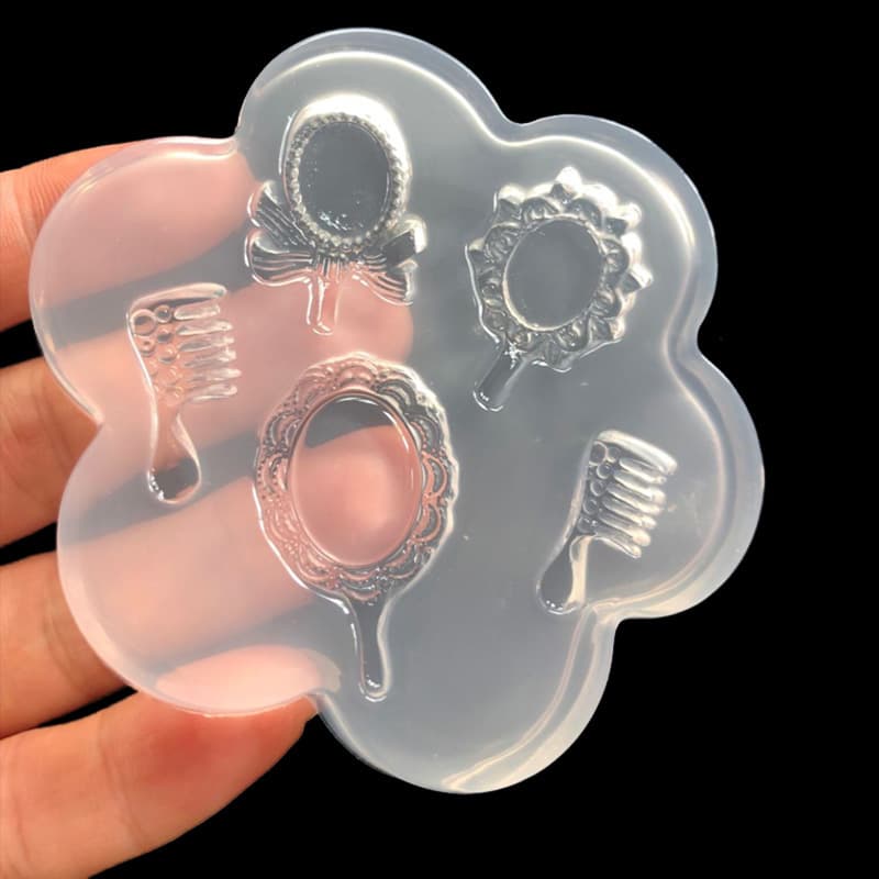 Mirror Multi-Style Magic Mirror Comb Shape Cake Fondant Silicone Mold Epoxy Jewelry Soft Clay Mold