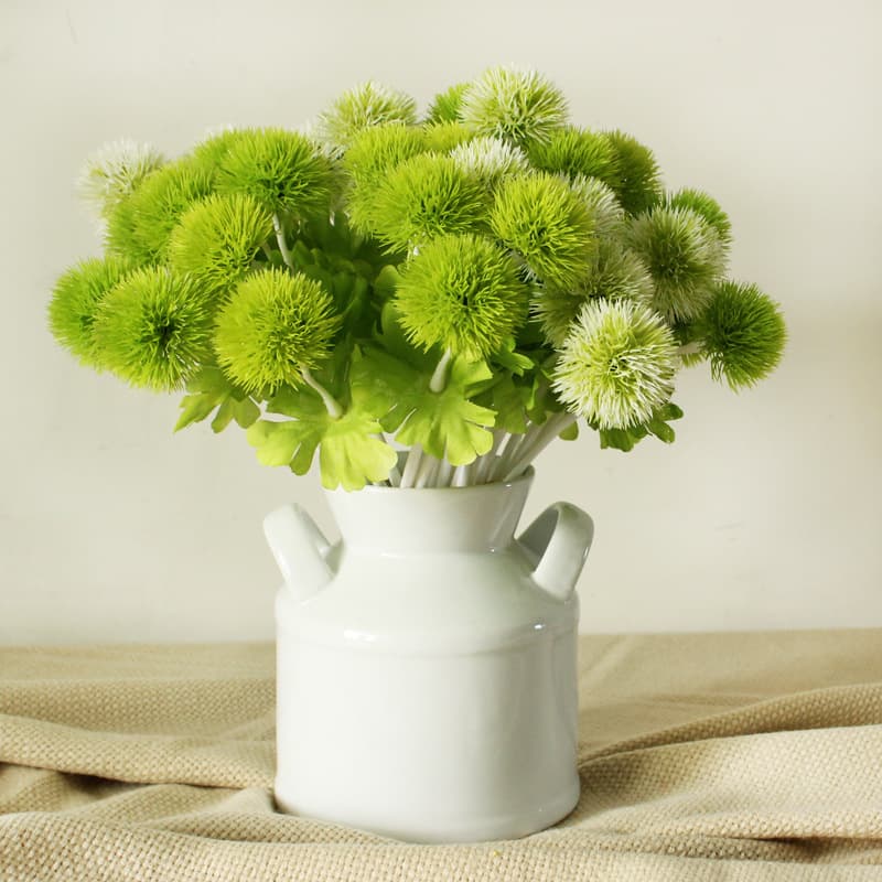 Fresh Single Stem Artificial Flower Grass Ball, Onion Ball, Hydrangea Dandelion Artificial Green Plant Plastic Flower Fake Flower Decoration