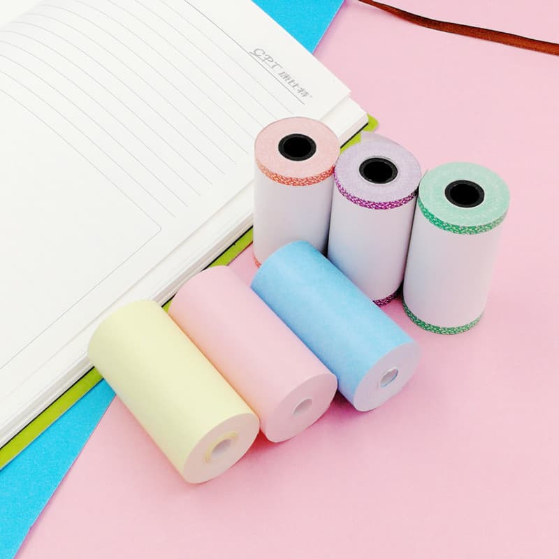 Colorful Edge Printing Paper 57*30 For Cat Machine Ailisi Bear Error Correction Machine 57x30 Takeaway Thermal Paper