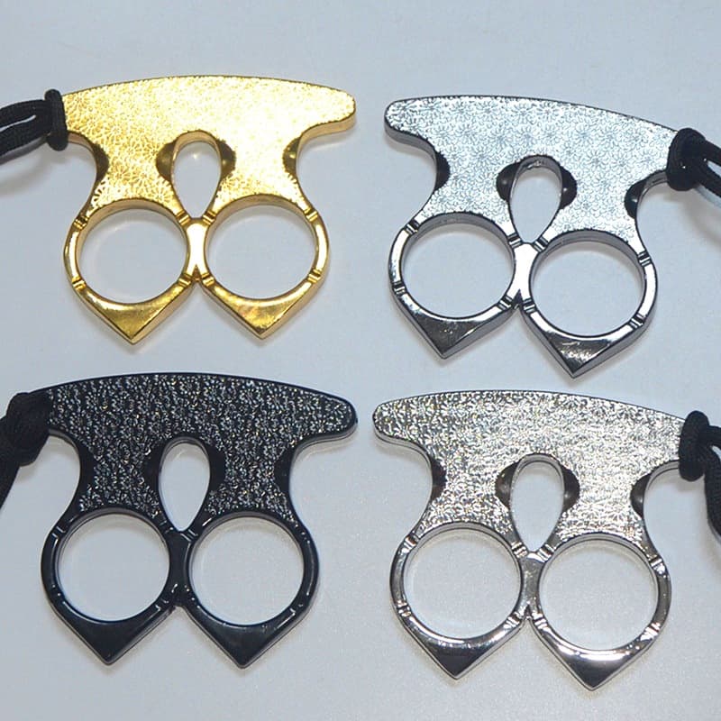 Anti-Wolf Self-Defense Orchid Two-Finger Clip, Two-Finger Ring Buckle, Ring, Car Emergency Window Breaker