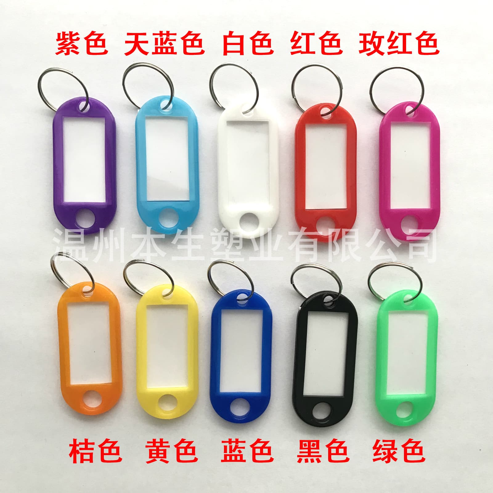 Colorful Plastic PP Key Tags Markers Luggage Tags Hotel Number Classification Tags Keychain Key Ring
