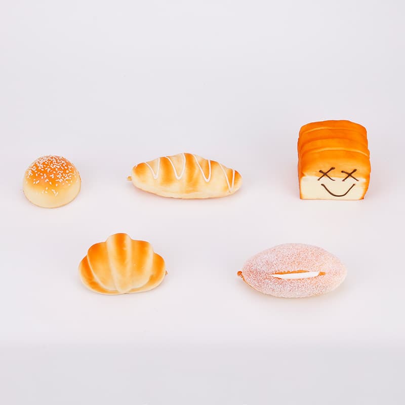 PU Slow Rebound Food Cartoon Bread Wholesale Indoor Ornament Home Decoration Toy Photography Prop Simulated Bread