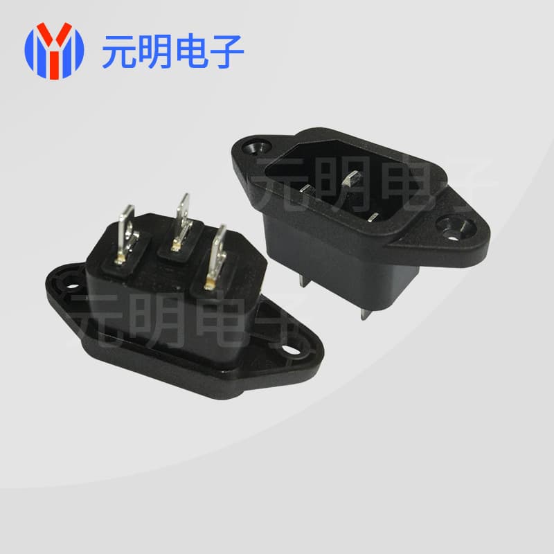Factory Direct AC Power Figure-8 Socket, with Ear Lock-Type Figure-8 Male Plug for Computer and Rice Cooker Power