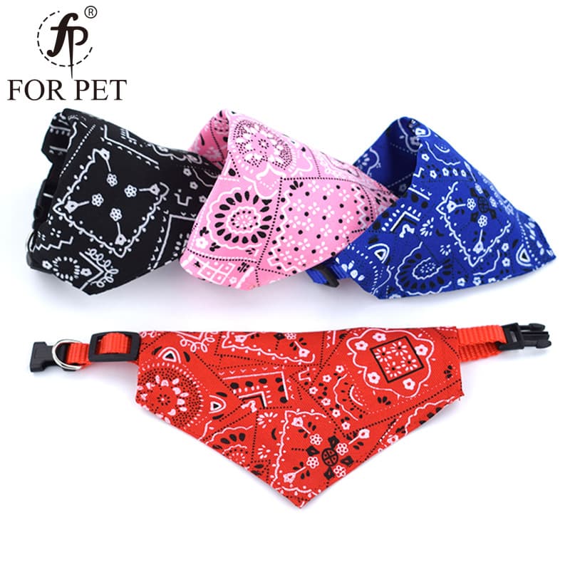 Pet Supplies Printed Saliva Towel Dog Collar Cat Triangle Scarf Necklace Accessories For Pets