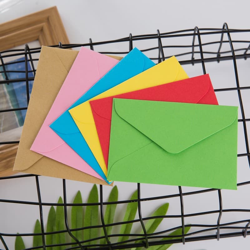 Colored small envelopes, bank card sleeve envelopes, multi-color envelope wholesale, manufacturer direct kraft paper envelopes