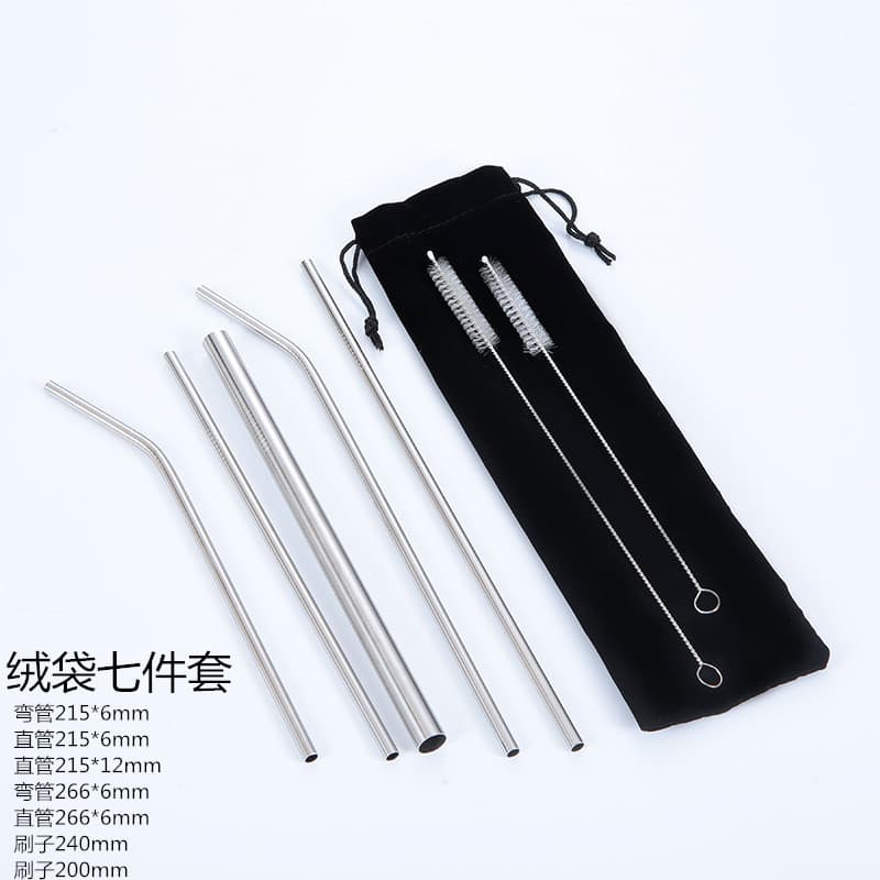 Stainless Steel Straw Manufacturer Milk Tea Coffee Metal Straw Set SUS304 18/8