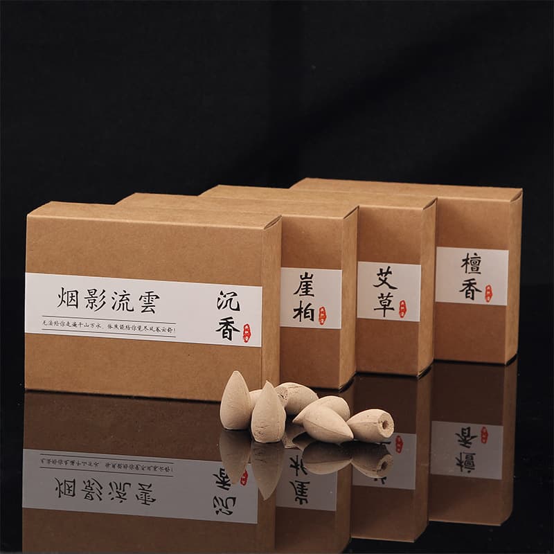 Drawer boxed backflow incense agarwood sandalwood mugwort incense tower indoor smoke viewing incense tower incense cone incense