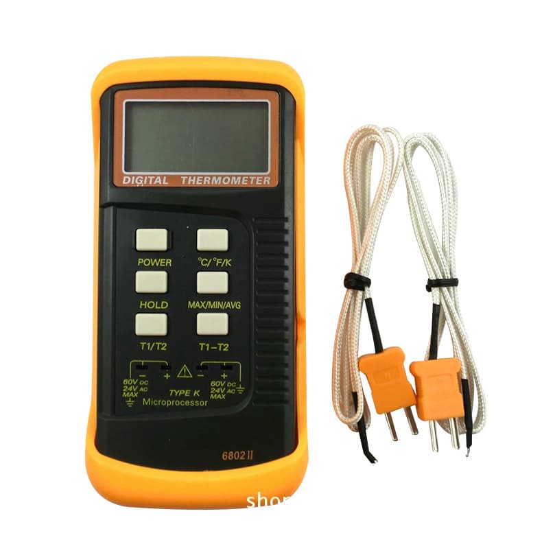 Supply Foreign Trade Dual-Channel Digital Temperature Meter 6802, Digital Temperature Gauge, Electronic Thermometer Wholesale