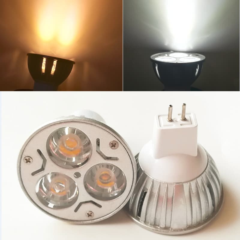 Foreign trade quality MR16 12V pin 3W LED lamp cup die-cast shell high-power LED spotlight lamp cup