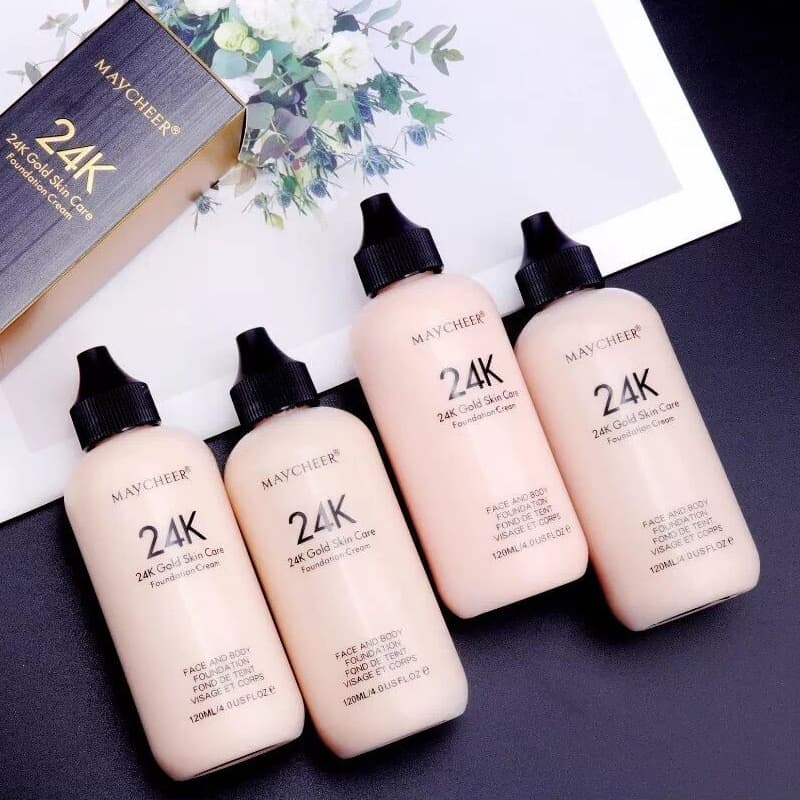 Long-lasting Moisturizing Foundation Liquid Beauty Makeup Waterproof Hydrating 24K Radiance Enhancing Beauty Base