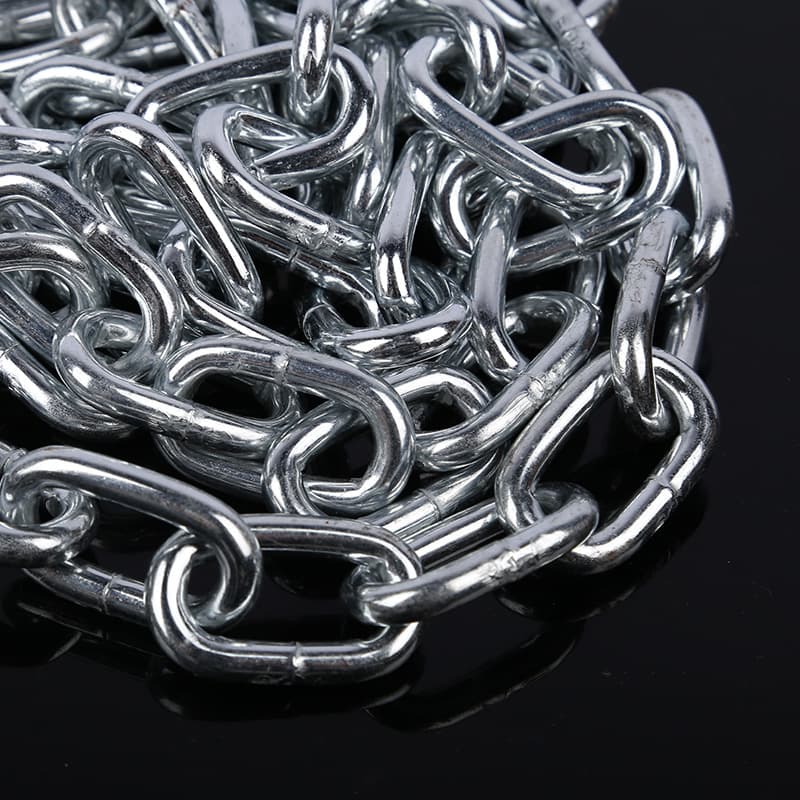 Manufacturer producing galvanized chain pet guardrail multi-specification sling lifting galvanized iron chain heavy-duty chain