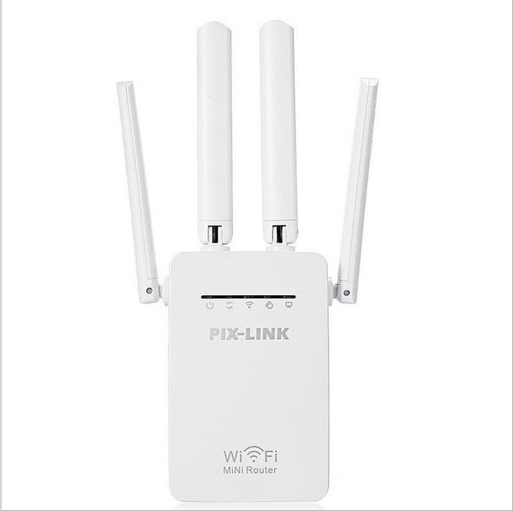 300M Wireless Router Repeater with Four Antennas and Dual Ethernet Ports