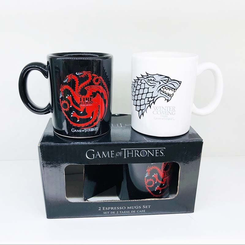 Cartoon Game Ceramic Mug Black and White Set Coffee Cup Water Cup
