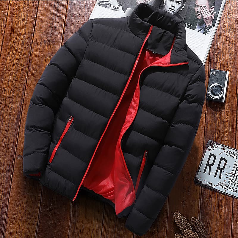 2025 Autumn/Winter Thickened Sports Cotton Jacket Men's Stand Collar Cardigan Cotton Padded Outdoor Casual Warm Coat