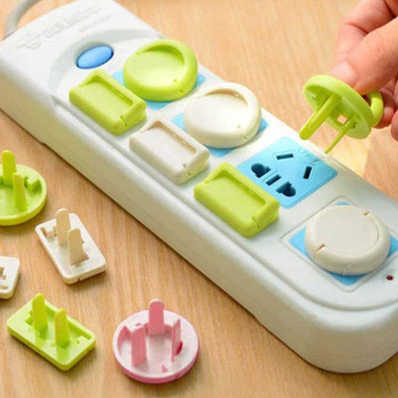 Child Shockproof Safety Outlet Covers, Home Use Pull-ring Insulated Socket Protectors for 2-pin and 3-pin Plugs