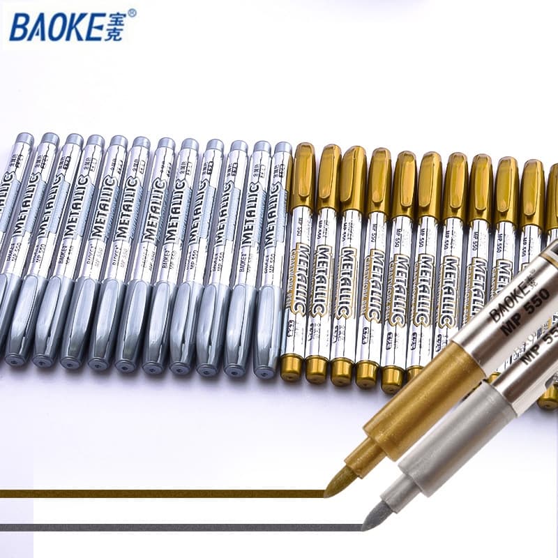 Baoku Mp550 Metal Color Marker Pen Water-based Signature Pen Greeting Card Metal Office Cultural/marking/signature