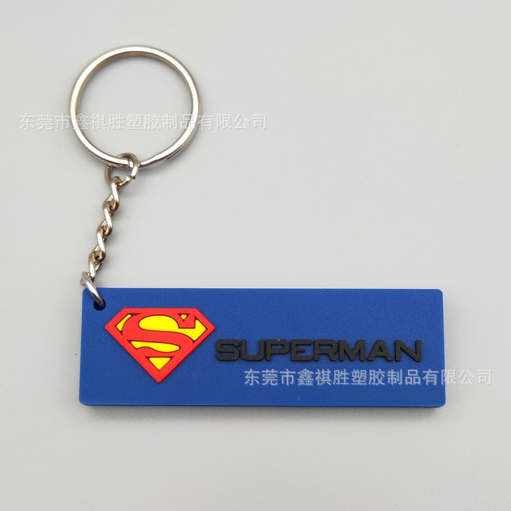DC Avengers PVC Pendant Iron Man Captain America Batman Spider-Man Keychain Car Key Key Ring