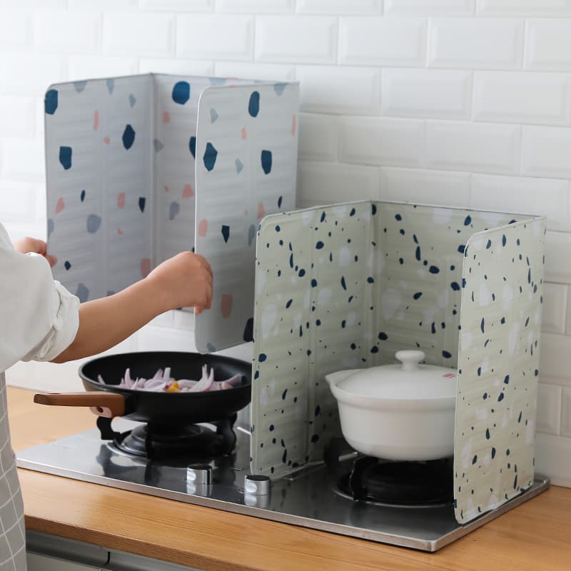 Yiyue Gas Stove Aluminum Foil Oil Splash Guard Heat Shield Kitchen Cooking Oil Barrier Home Stove Anti-Splash Panel