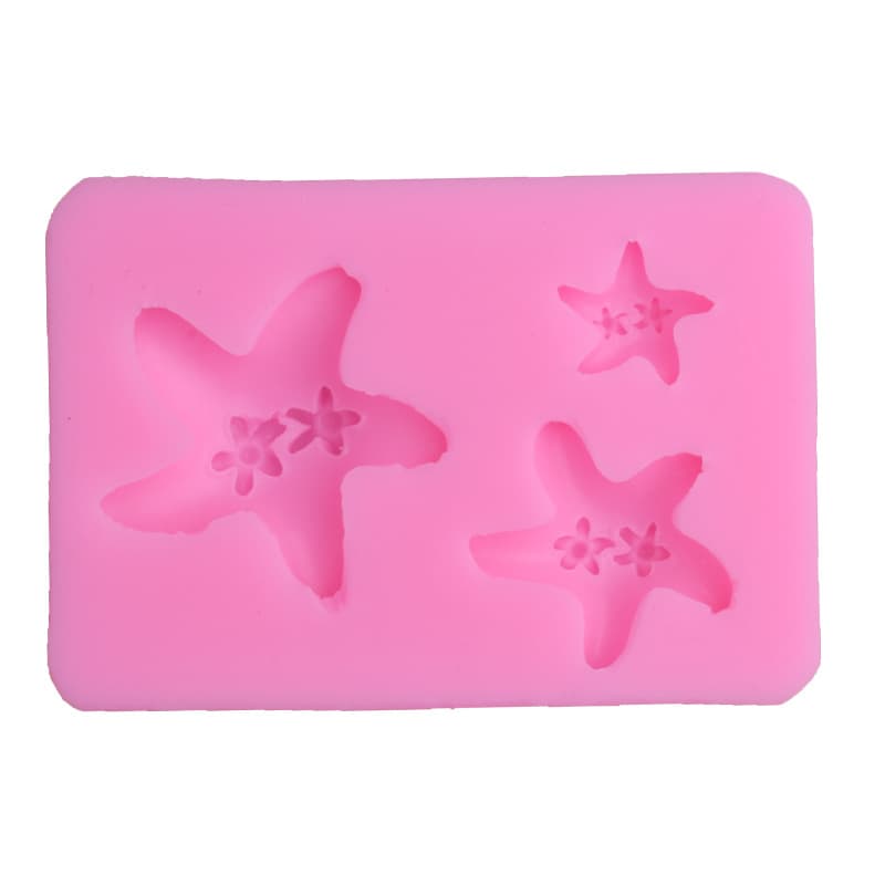 Starfish Fondant Silicone Mold Clay Chocolate Cookie Mold Plaster Mold DIY Cake Baking Tool