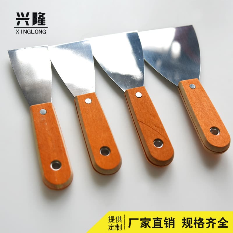 Factory Direct Wood Handle Putty Knife Metal Handle Putty Knife Scraper Glass Wall Glue Removal Blade
