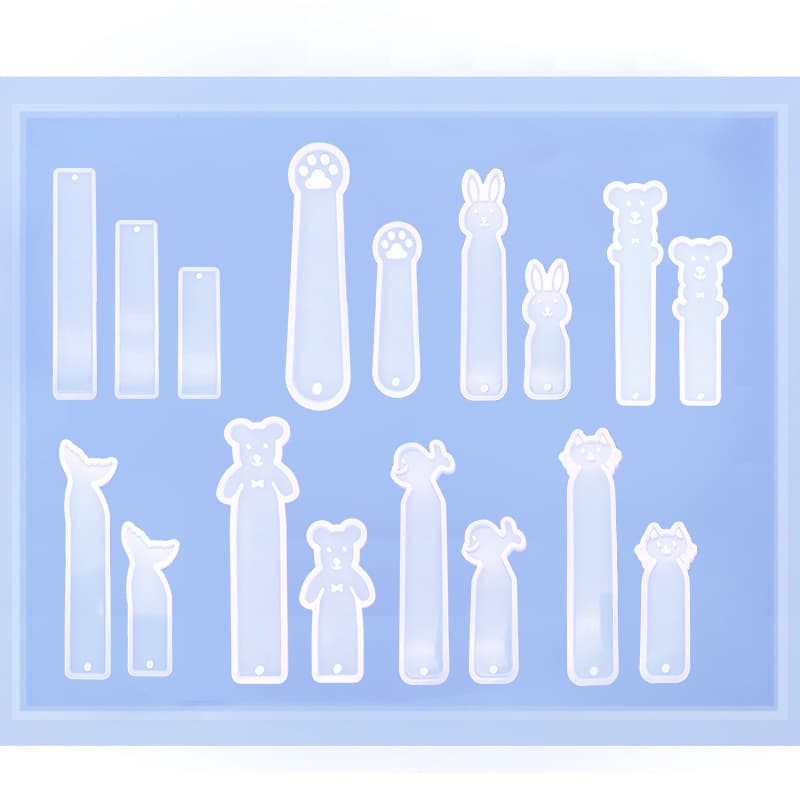 DIY Crystal Resin Mold Bookmark Mold Resin Rabbit Cat Blank Handmade Book Pendant Creative