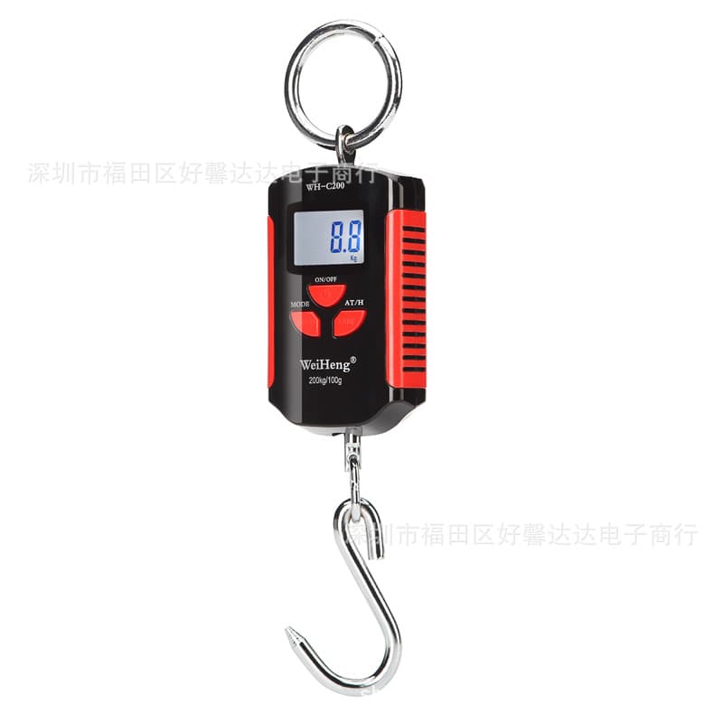 C200 Handheld Hook Scale, 200kg Electronic Handheld Scale, 200KG Large Hook Scale, Portable Electronic Crane Scale