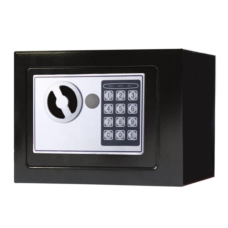 Black All-metal Electronic Password Safe Piggy Bank Home Small Security Box Factory Direct
