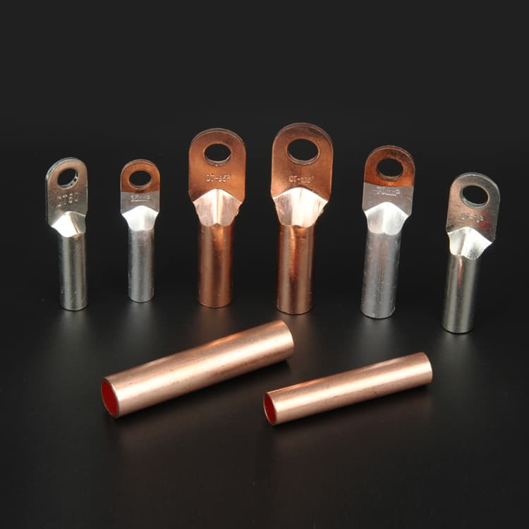 Factory batch tinned oil-blocking small DT lugs, national/non-standard GT copper tube, DTG tube-pressed wire lugs, T2 copper