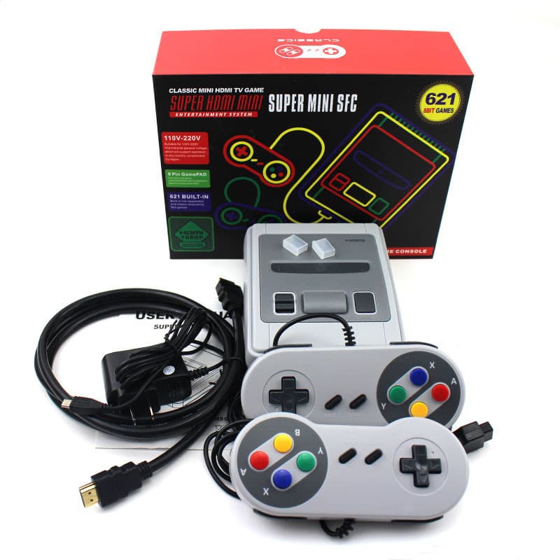 621 SFC Mini Game Console HD HDMI SNES TV Game Console Retro Built-in 621 Games
