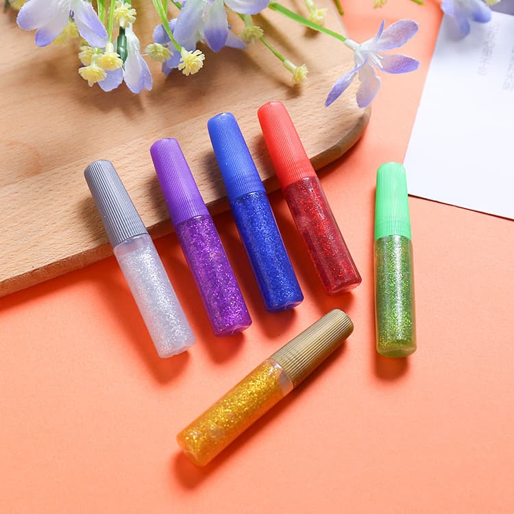 6ml Single Glitter Glue, Colored Glitter Powder, Flash Glitter Pen, Color Powder, Holographic Color Powder, Glitter Glue Set
