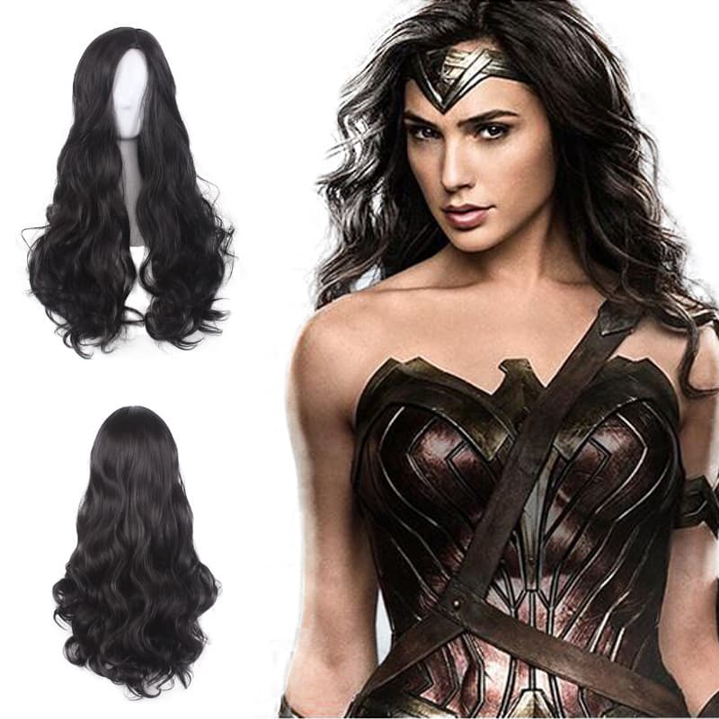 Hot Wonder Woman Batman vs Superman Diana DC Justice League Cosplay Wig Halloween