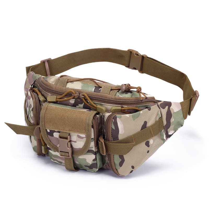Taobao Outdoor Sports Multifunctional Waist Bag Multifunctional Solid Color Camouflage Field Water-Repellent Chest Bag Crossbody Bag