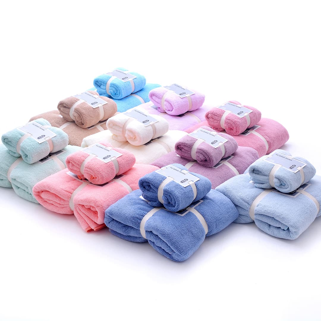 Bath Towel Set - Soft Coral Fleece Towel & Bath Towel for Adults, Men, Women, Kids, Baby - High-Density Coral Fleece Gift Set