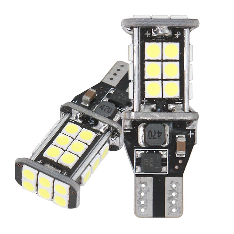 Car LED Light T15-24smd-3030 New Reverse Light W16W Constant Current Decoding Reverse Light 24 LED Canbus