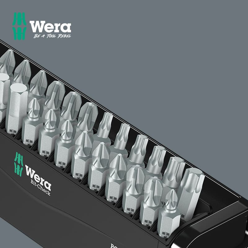 German Wera Hardware Repair Electric Tool Box Metal Workpiece Special Hexagon Electric Bit Set